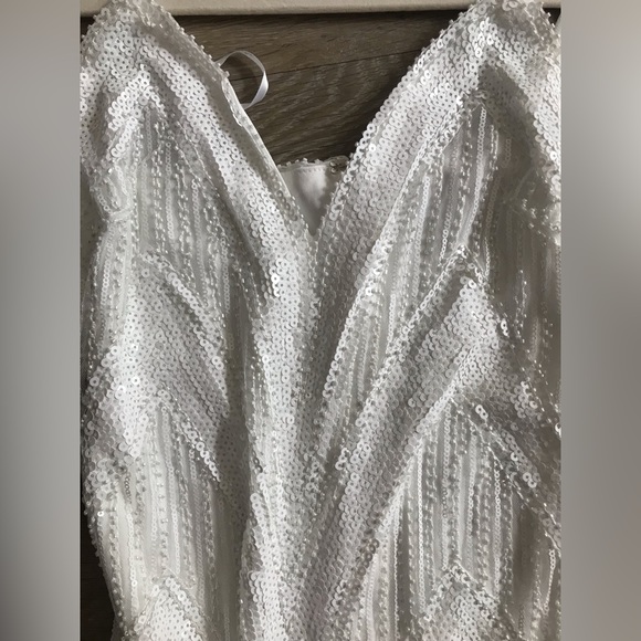 Lulu’s White Sequin Mermaid Maxi Dress - Picture 10 of 10